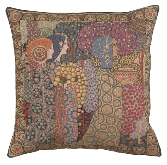 Aladin Tapestry Pillow Cover: Woven European Cushion, 18x18