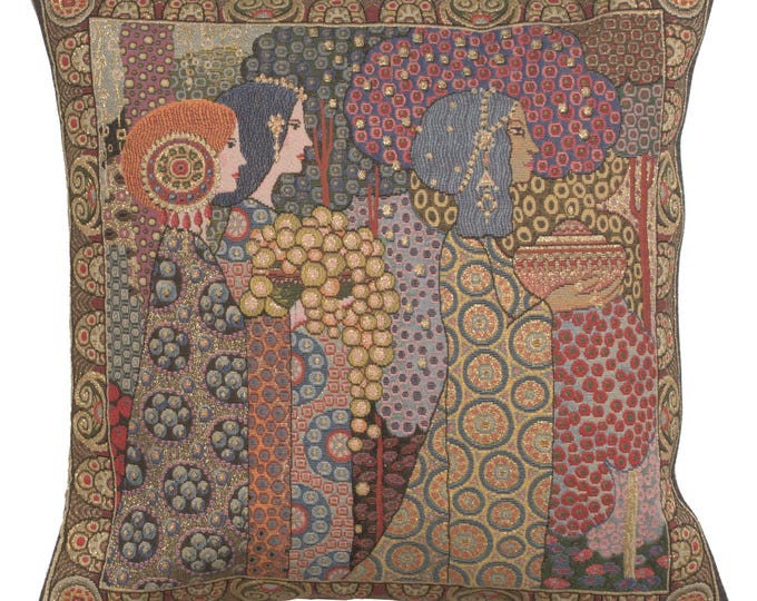 Aladin Tapestry Pillow Cover: Woven European Cushion, 18x18