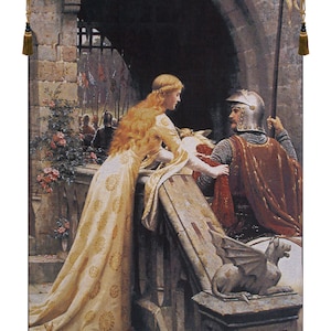 Tapiz de pared europeo God Speed Without Border - Arte decorativo de decoración de pared medieval - Colgante de pared Jacquard - Tapiz de pared de decoración de habitación