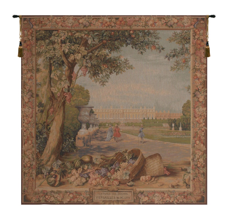 Tapisserie Murale Italienne Château De Versailles - 32x26 Pouces - Coton Viscose - 2025