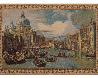 Wall Hangings Saint Mary of Health Wall Tapestry, Living Room Wall Art, Grand Canal Horizontal Woven Wall Hanging Tapestry Gift For Him/Her