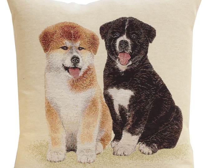 Akita Tapestry Pillow Cover: Japanese Dog Throw Pillow (18x18 inch)