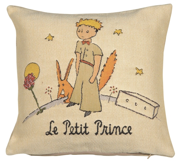 The Little Prince I Tapestry Cushion Covers - Woven Sofa Pillow Covers - 14x14 Throw Pillow Covers - Gobelin Decorative Cushion Covers