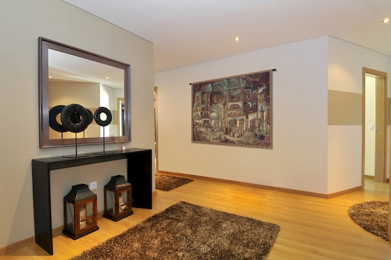 Italian Museum Tapestry Wall Hanging: Ancient Rome Art