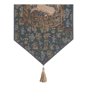 Licorne Captive Bleu kleine wandtapijttafelloper