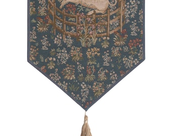 Licorne Captive Bleu Small Tapestry Table Runner