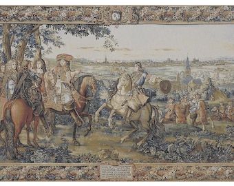 Louis XIV European Wall Tapestry - Medieval Unique Wall Décor Art - Jacquard Woven Wall Art - Decorative Royal Scenery Wall Hanging