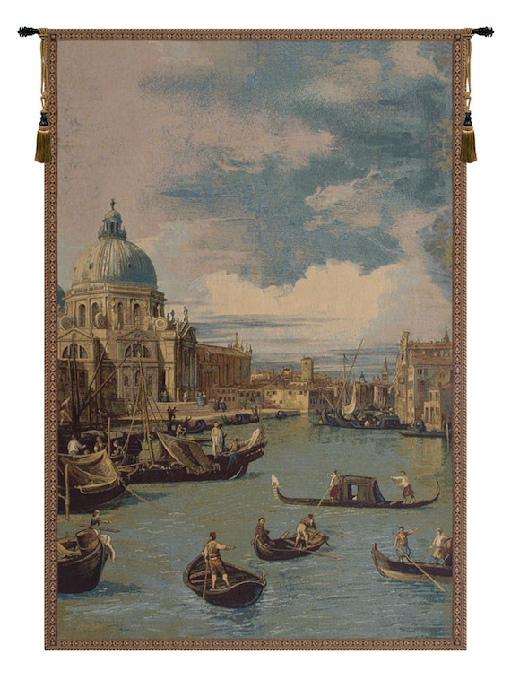 Saint Mary of Health Tapestry: Italian Woven Grand Canal Wall Art