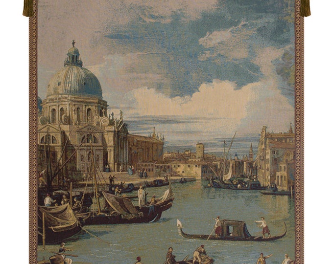 Saint Mary of Health Tapestry: Italian Woven Grand Canal Wall Art