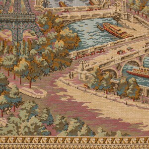 Paris Wandteppich: Panorama Frankreichs, Jacquardgewebe (48,5 x 158 cm) Bild 3