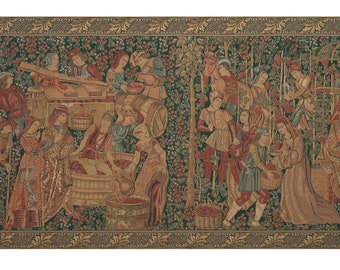 Vendage European Wall Hanging Tapestry - Belgian Jacquard Woven Art Decorative Medieval Wall Art Tapestry for Home Decor 30x70 inch