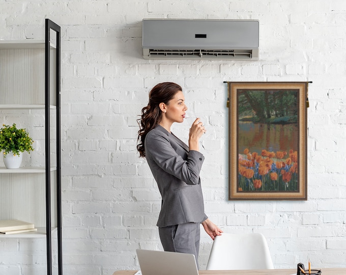 Keukenhof Gardens Tapestry: Belgian Woven Floral Wall Hanging