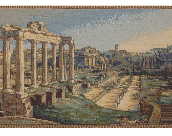 Fori Romani Tapestry: Woven Italian Wall Hanging, Ancient Rome Decor (12x19 inch)