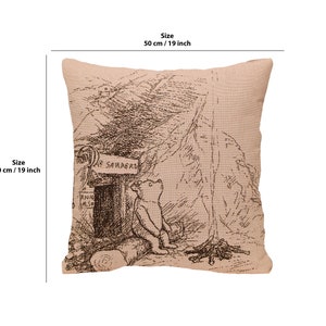 Winnie-the-Pooh Tapestry Cushion Cover: Jacquard Woven Throw Pillow (19x19 inch) image 2