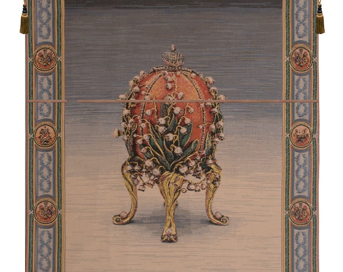 Lily of the Valley - Russian Jewel I European Wall Tapestry - Floral Jacquard Tapestry Wall Décor Art - Woven Home Décor Wall Hanging