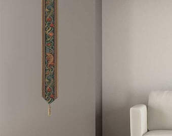 Hunt of the Boar I Tapestry Bell Pull – Medieval Woven Wall Hanging – Jacquard Woven Home Decor