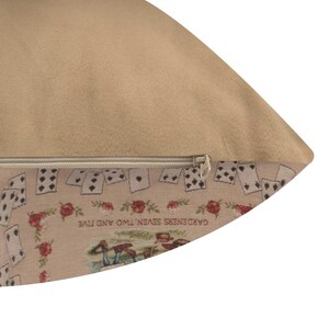 Alice in Wonderland Tapestry Cushion Cover: Woven Cotton Throw Pillow (19x19 inch) image 7