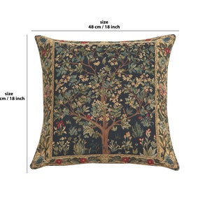 cushion cover, pillow cover, tree of life art pillows, tree pillow cover, william morris art, morris pillow cover, tapestry cushion, belgian tapestry, woven jacquard pillows, tapestry pillow, throw pillow cover, English decor, tree of life gift