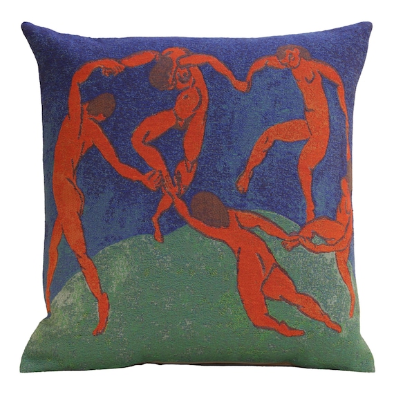 La Danse Matisse Belgian Tapestry Cushion Cover 18x18in Woven Throw Pillow for Couch