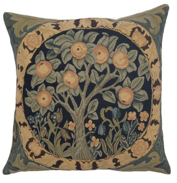 William Morris Throw Pillows for Couch 18x18 Inch the Orange Tree Decorative Pillows for Couch Jacquard Woven Belgian Tapestry Cushion Etsy Canada