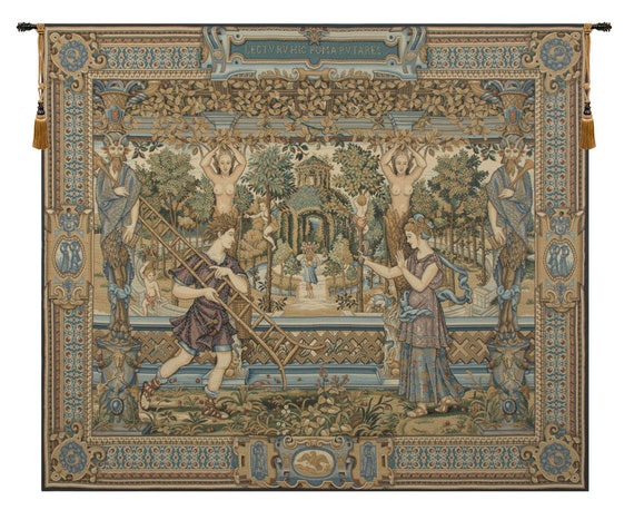 Vertumnus and Pomona Tapestry: Belgian Woven Jacquard Wall Decor (51x57 inch)