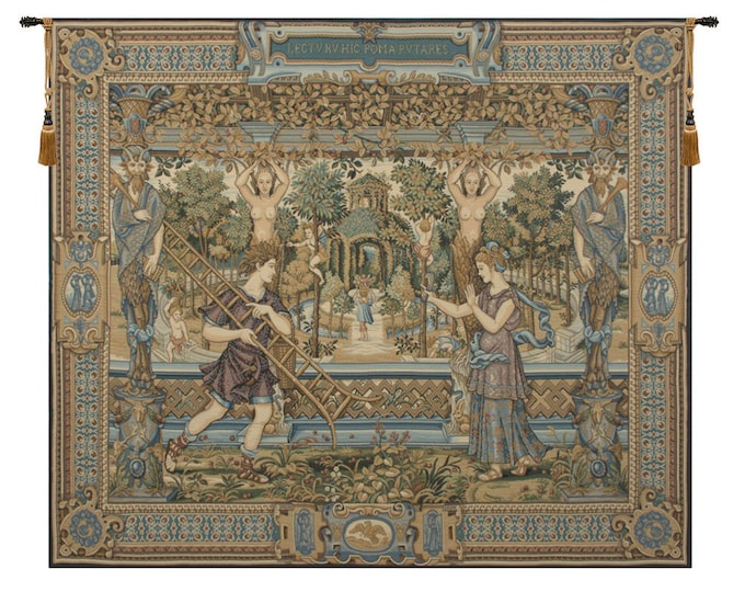 Vertumnus and Pomona Tapestry: Belgian Woven Jacquard Wall Decor (51x57 inch)