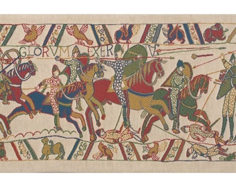 Bayeux The Battle European Wall Tapestry - Woven Jacquard  Wall Art - Medieval Decorative Wall Hanging - Home Decor Horse Lover Wall Art