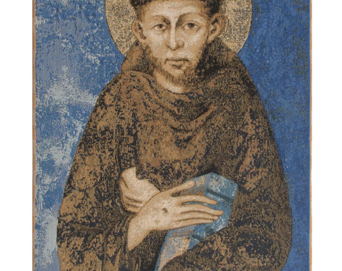 St. Francis of Assisi Tapestry: Italian Woven Religious Wall Decor