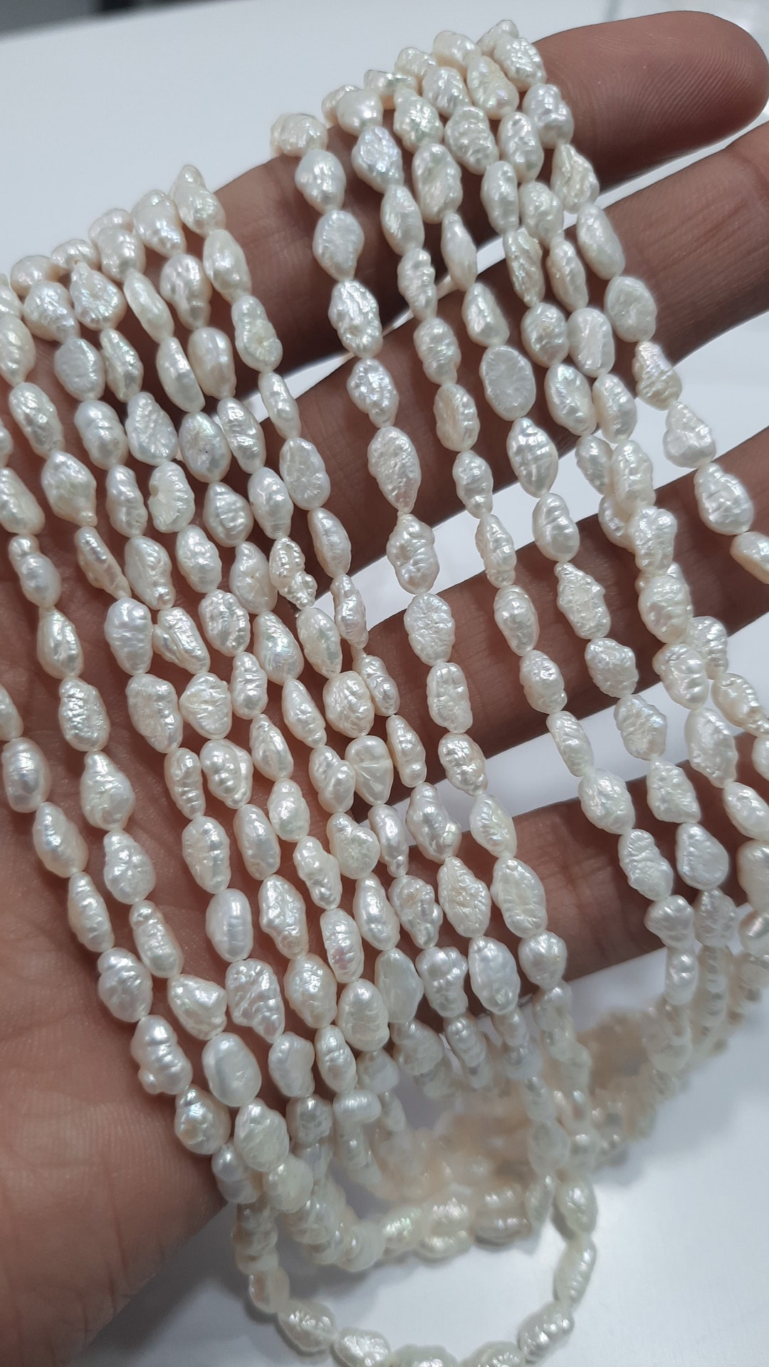 AAA Keshi Rice Pearls 4/6mm, Natural Rice Pearls for Jewelry Making