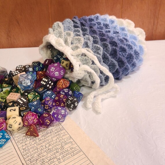 Dragonscale Stitch Dice Bags Pouches Handmade Crochet Etsy