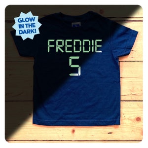 Personalised Glow In The Dark Birthday T-Shirt