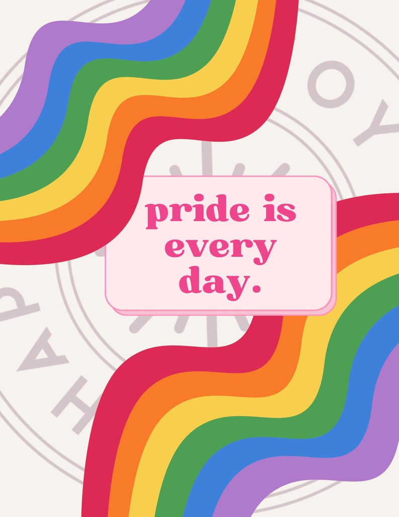 Bundle of Rainbow Pride Printable Signs, Pride Art, Printable Pride Art