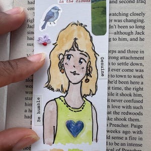 Hand-Painted Watercolor Bookmark|Original Art on Paper