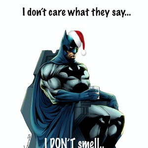 Batman Christmas Card Funny Holiday Card Funny Christmas | Etsy