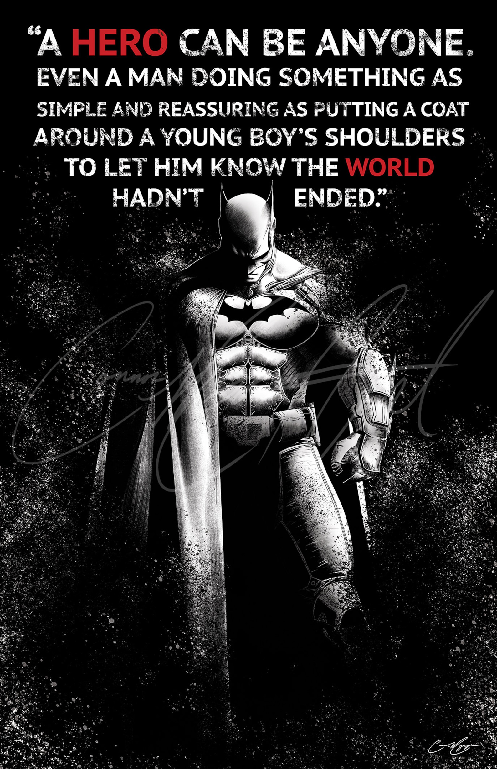 Batman Poster Dark Knight Quote Batman Print Batman Quote Etsy