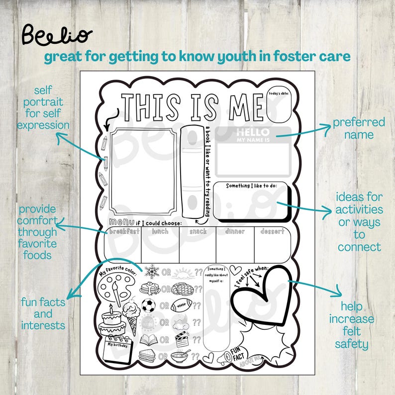 This Is Me Worksheet.pdf This is Me Worksheet, All About Me Page, Foster Care Welcome Activity ...
