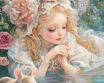 Alice in Wonderland Prints: Scrapbook Junk Journal Pages (Digital Download