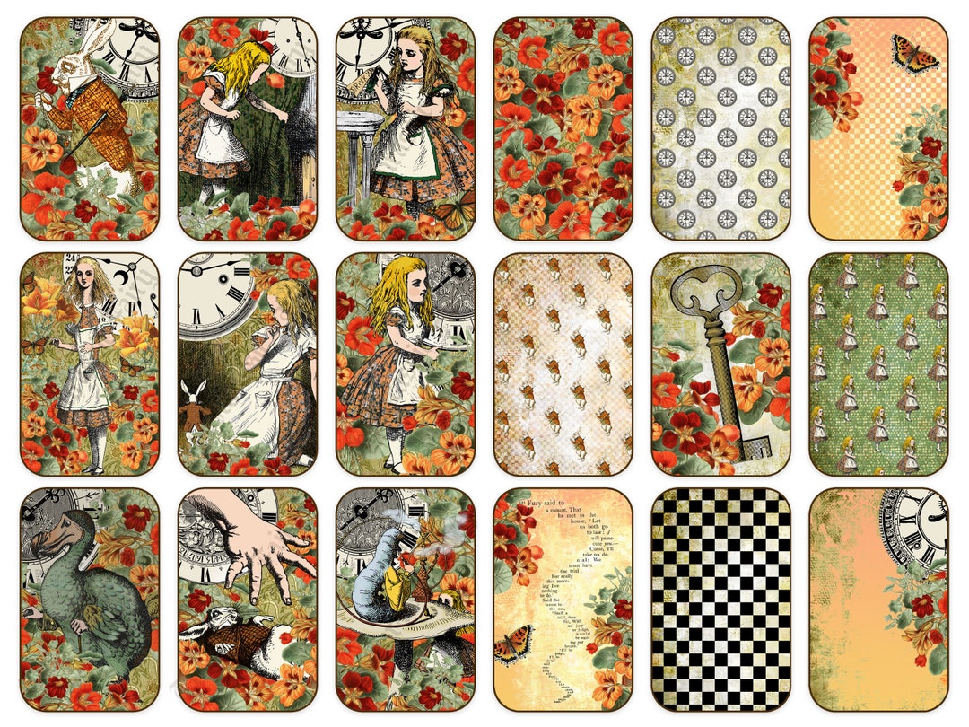 Alice in Time Altoid Tin Labels Printables Wonderland Set With Alice ...