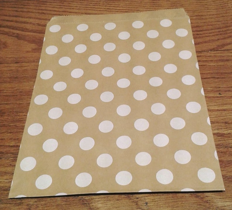 25 50 100 X Brown Kraft Paper Sweet Bags. Spots Stripes Etsy UK