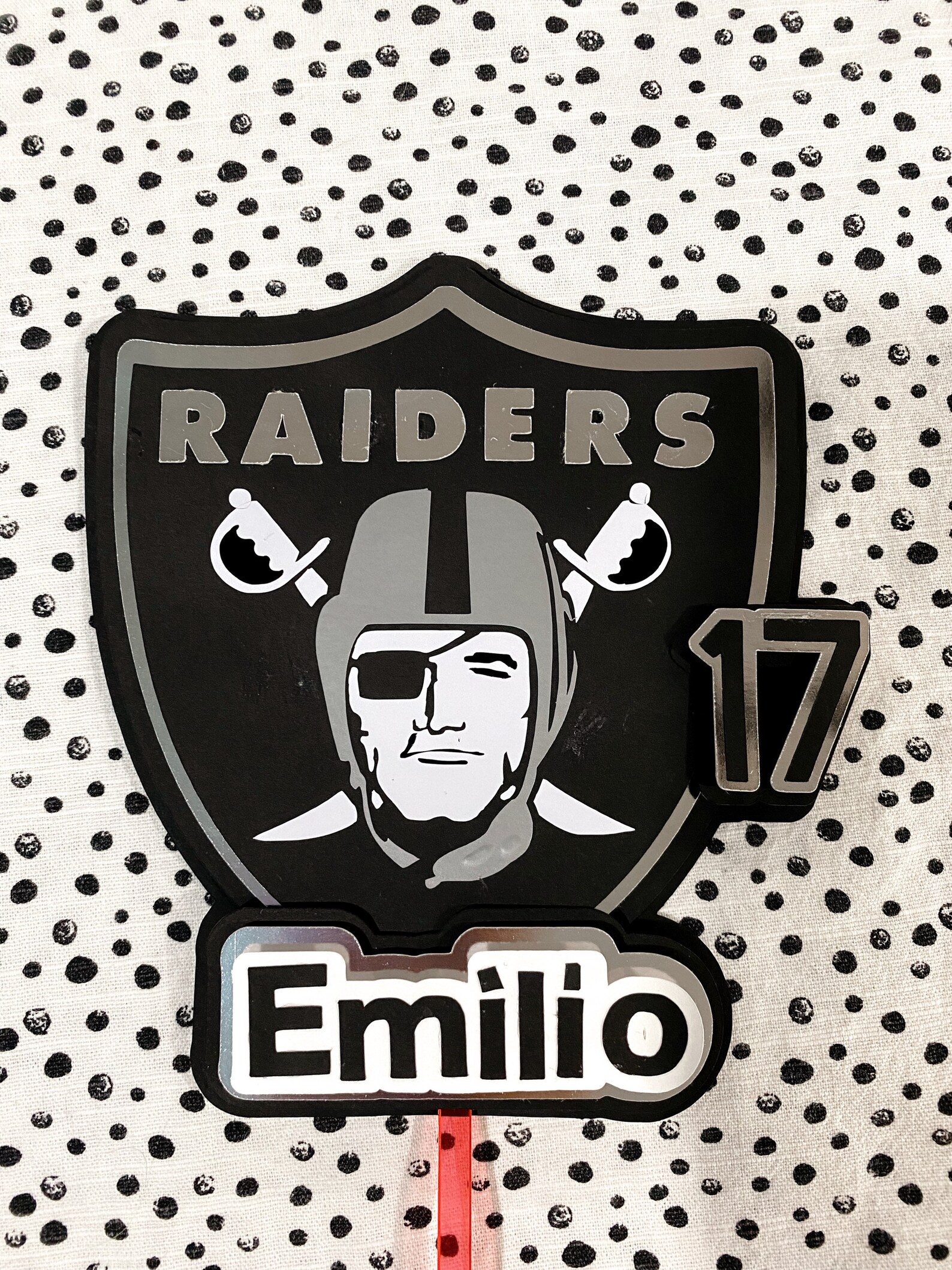 Raiders cake topper raiders party theme party Etsy