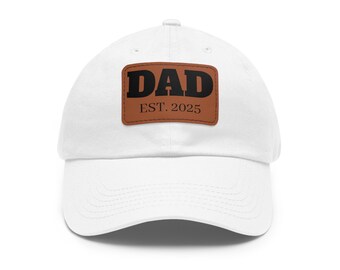 Dad Hat with Leather Patch (Rectangle)