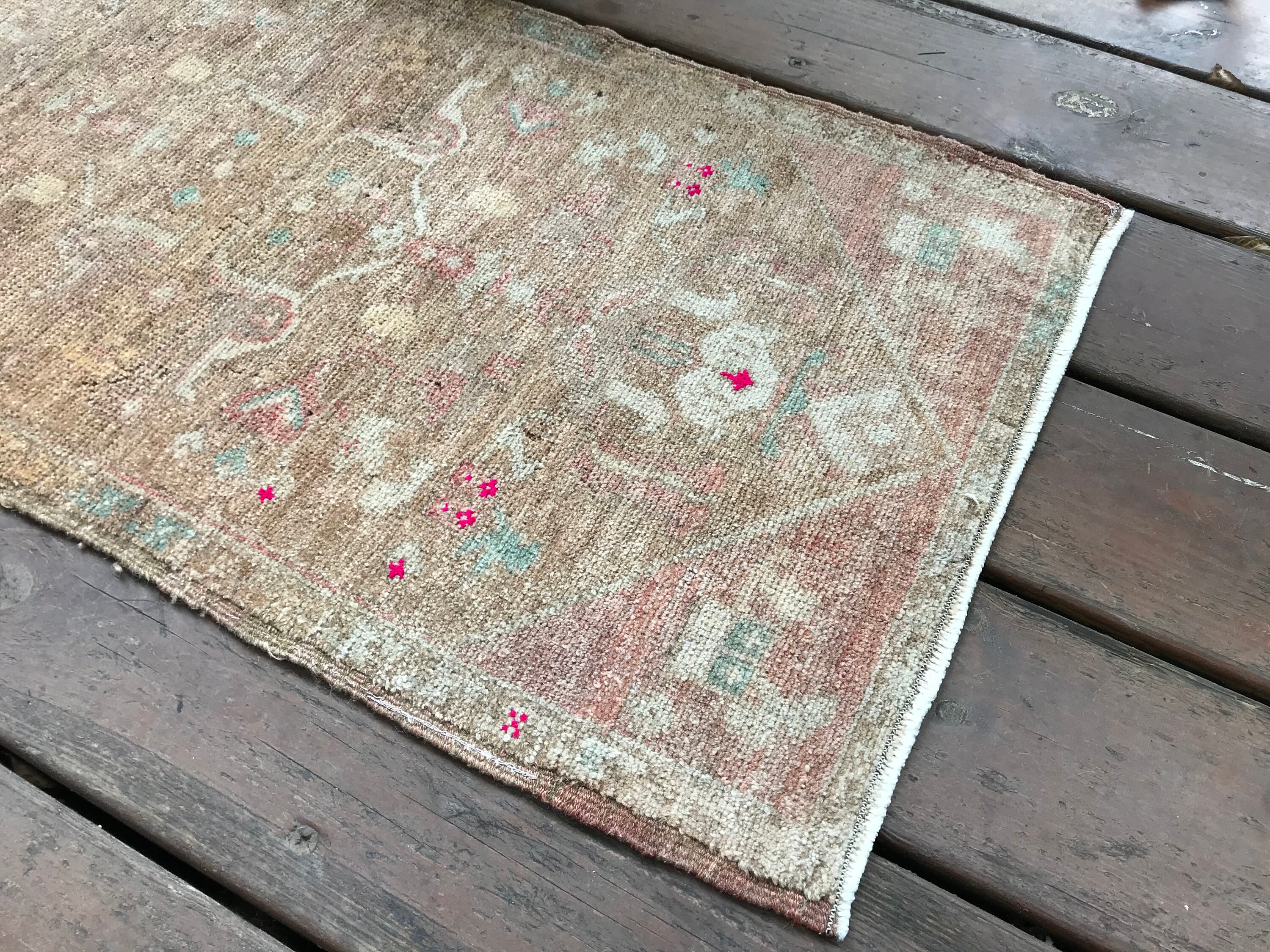 2x3 Tiny Vintage Rug Entryway Rug Doormat Bathroom Mat Etsy