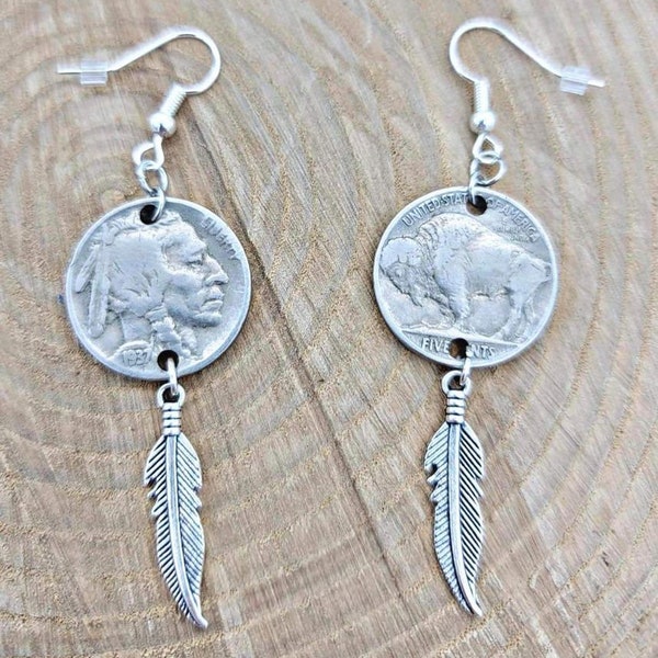 American Indian Buffalo Earrings Etsy