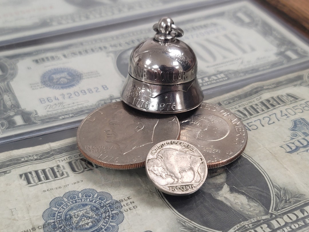 Guardian Bell Gremlin Bell With URN Inside Made From Eisenhower Ike
