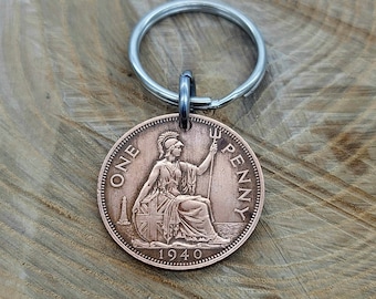 Great Britain Penny Keychain