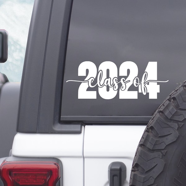 Class of 2024 Vinyl Decal, Senior 2024 Sticker, Graduation 2024 decal, Senior Decal, Senior Mom Decal, Senior Year Sticker