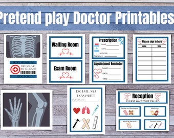 Personalized Doctor Dramatic Play, Pretend Play, Classroom Dramatic Play, Home Dramatic Play, Playroom printable, Preschool Printable,