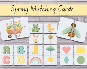 Cartões de correspondência de primavera: imprimíveis para crianças em idade pré-escolar (download digital)