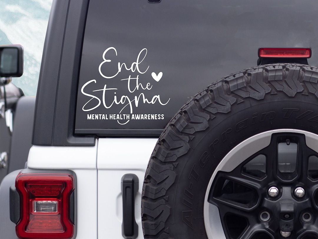 Mental Health Cute Decal, Mental Health Bumper Sticker, End the Stigma ...