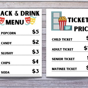 Movie Theater Dramatic Play, Pretend Play, Classroom Dramatic Play